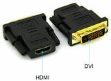 DVI-D Male (24+1 pin) to HDMI Female (19-pin) Adapter
