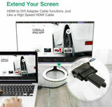 DVI-D Male (24+1 pin) to HDMI Female (19-pin) Adapter