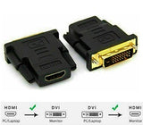DVI-D Male (24+1 pin) to HDMI Female (19-pin) Adapter
