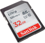 SanDisk Ultra SD Memory Card 32GB 64GB 128GB 256GB 512GB SDHC Class 10 For Cameras